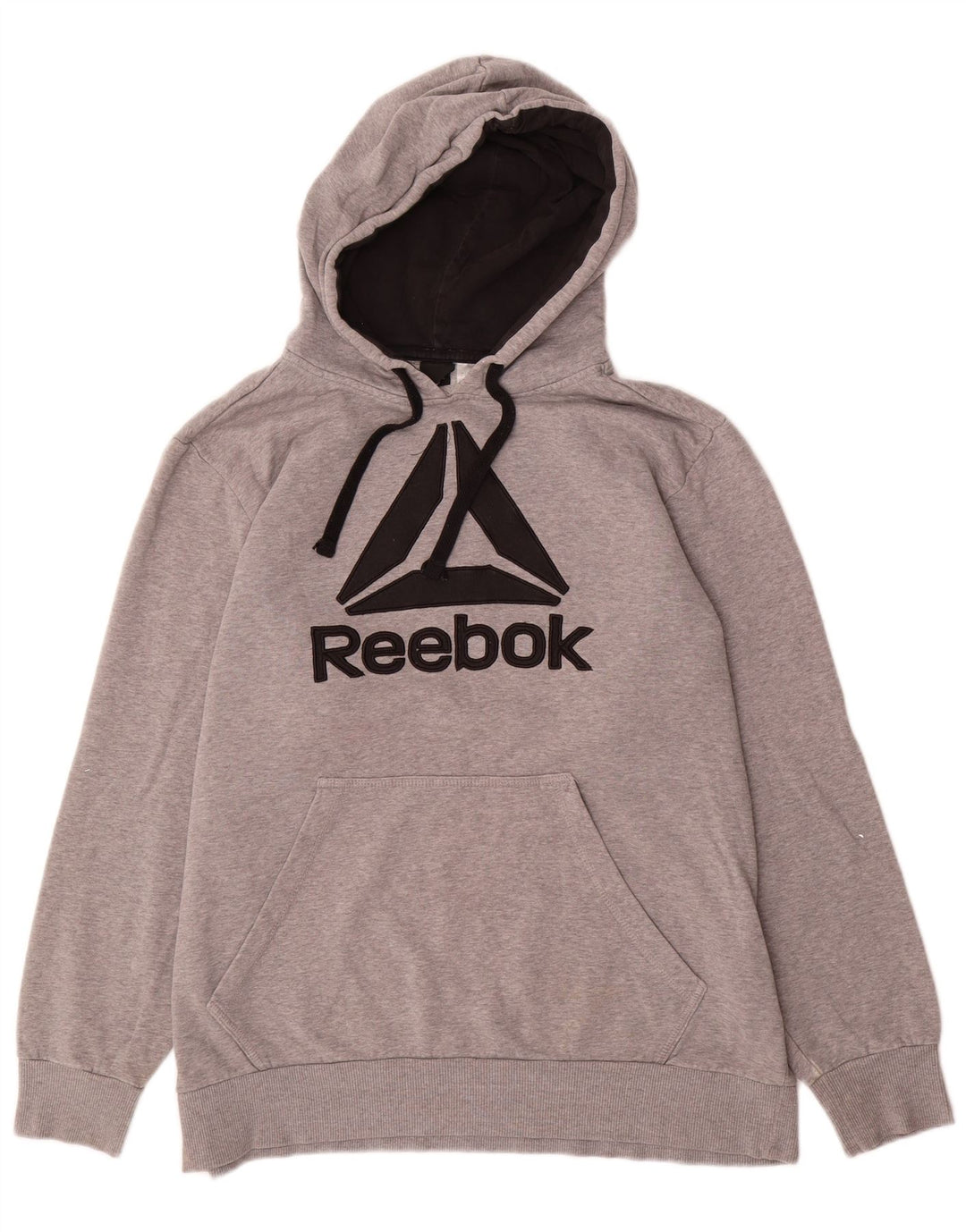Reebok Herren Graphic Hoodie Pullover Große graue Baumwolle