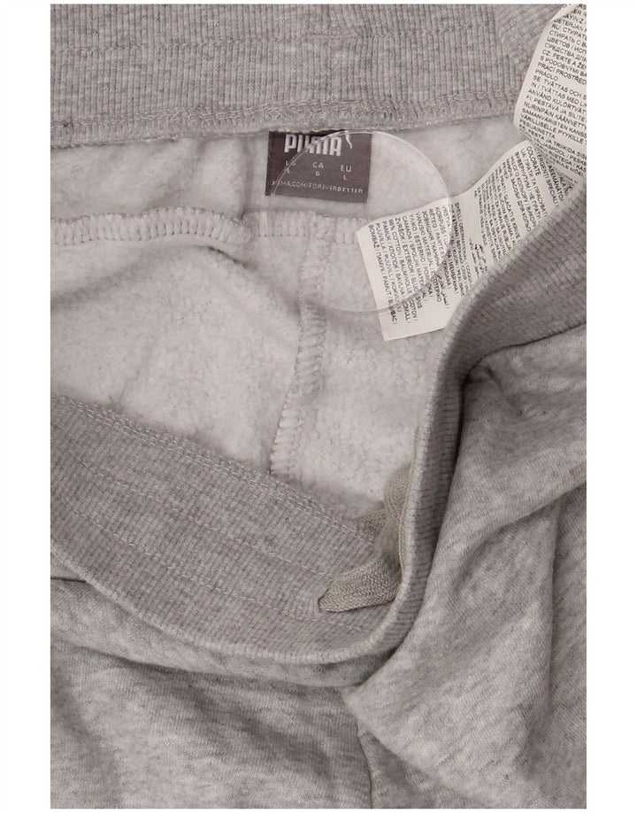 Puma Herren-Trainingshose, Jogginghose, groß, grau geflecktes Polyester