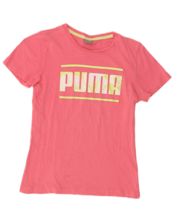 Puma Mädchen Grafik T-Shirt Top 11-12 Jahre Rosa