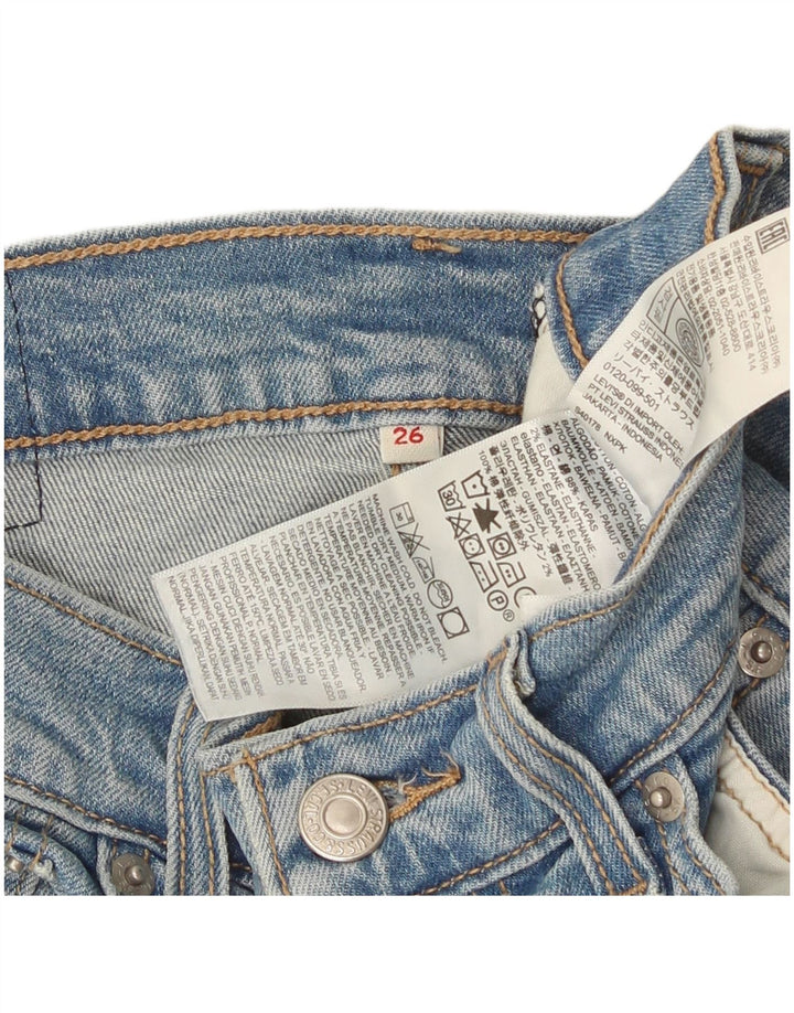 Levi's Damen-Jeansshorts, W26, klein, blaue Baumwolle