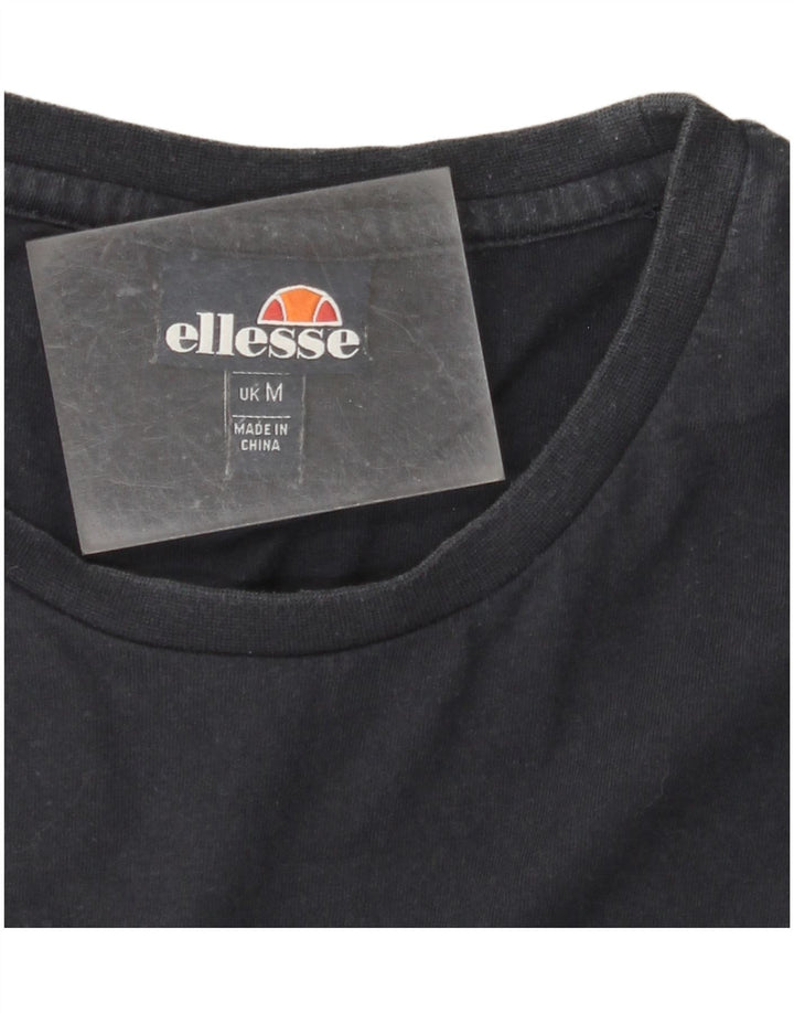 ELLESSE Herren Grafik-T-Shirt-Oberteil Mittel Marineblau gestreift