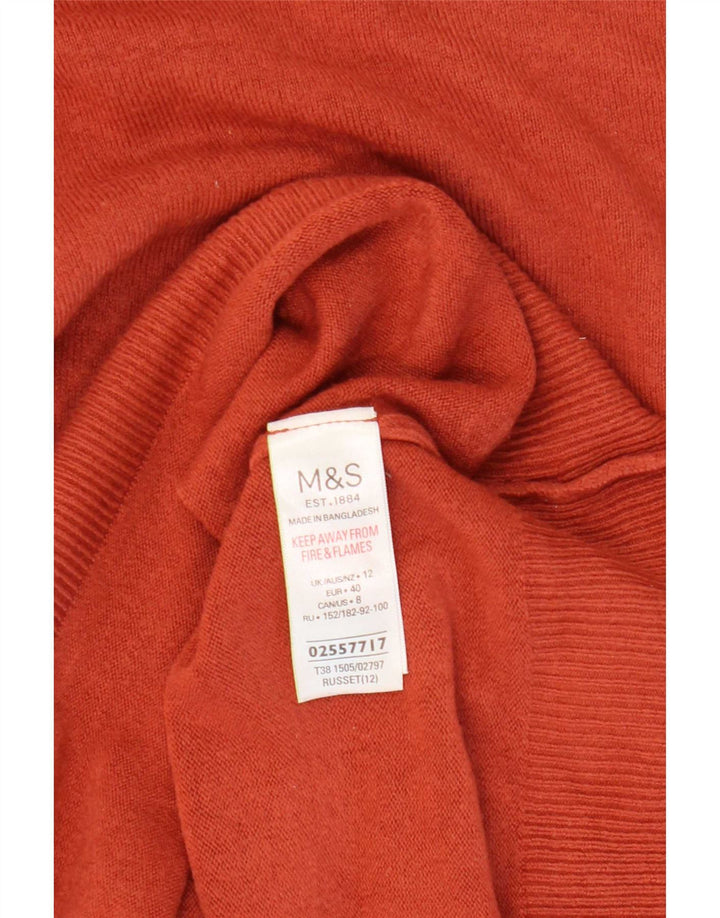 Marks & Spencer Rollkragenpullover für Damen, Gr. 12, Mittelorange, Acryl