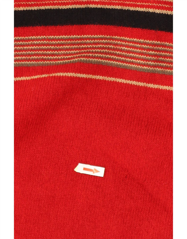 PAUL SMITH Herren-Pullover mit Rundhalsausschnitt, XL, rot gestreifte Wolle