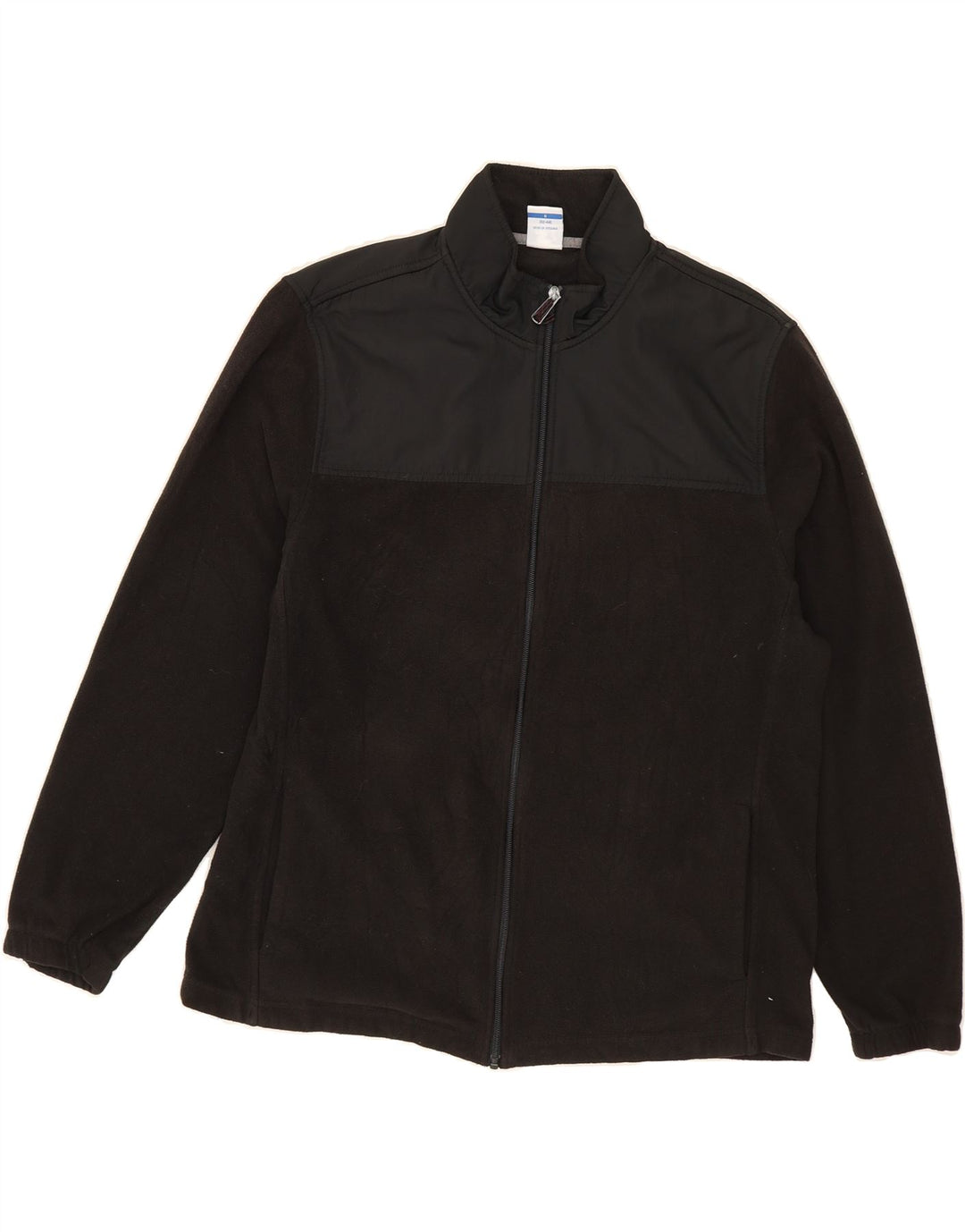 STARTER Mens Fleece Jacket UK 42/44 Large Black Colourblock Polyester Vintage Starter and Second-Hand Starter from Messina Hembry 