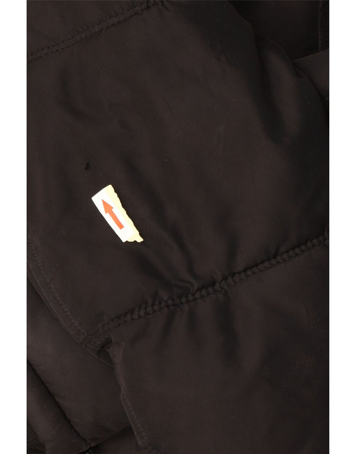 Zara Herren-Mantel mit Kapuze, gepolstert, Größe 36, Größe S, Schwarz, Polyester