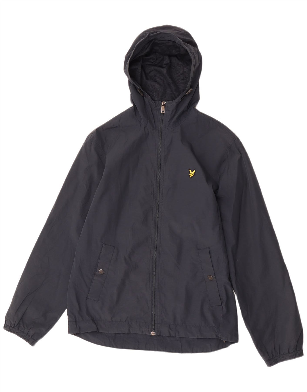 Lyle & Scott Herren-Regenjacke mit Kapuze, UK 38, mittleres Marineblau