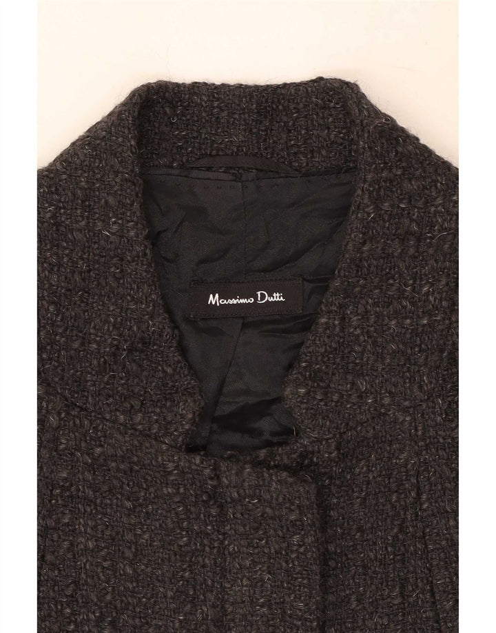 Massimo Dutti Damen Blazer Jacke EU 40 Mittelgraue Wolle
