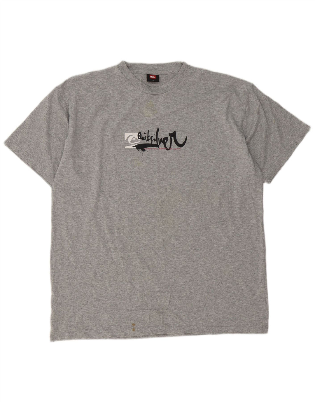 Quiksilver Herren-T-Shirt mit Grafik, Größe L, Grau