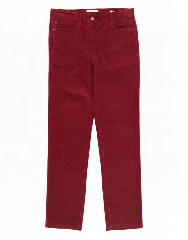 White Stuff Damen Gerade Cordhose UK 12 Medium W30 L30 Rot