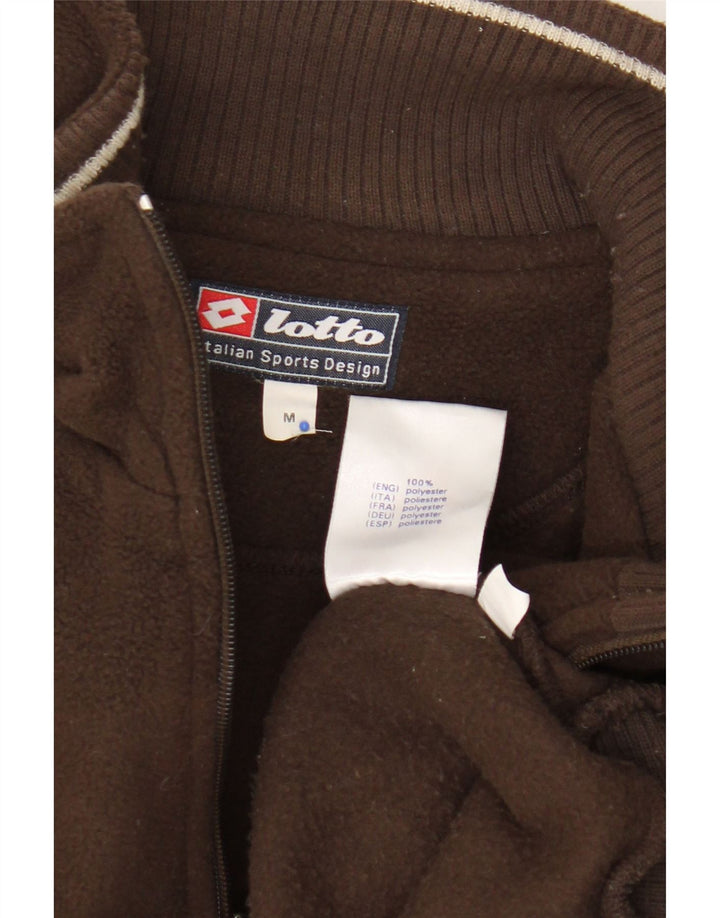 Lotto Herren-Fleecepullover mit Reißverschluss am Hals, mittelbraunes Polyester