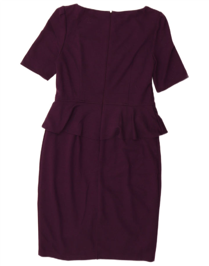MARKS & SPENCER Damen Schößchenkleid UK 14 Mittellila Polyester