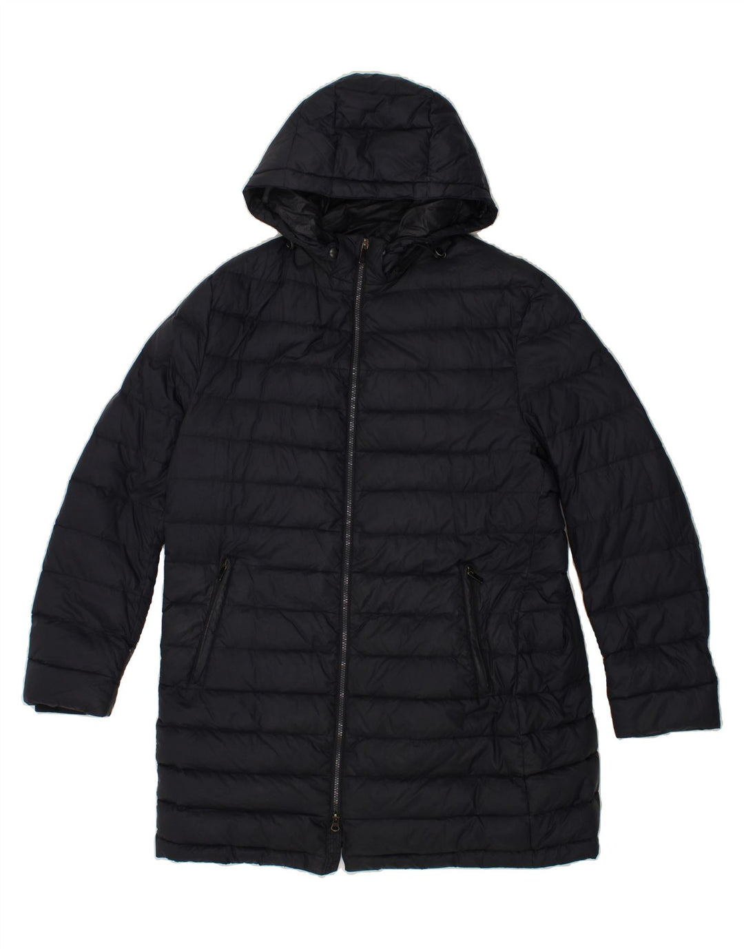 MASSIMO DUTTI Womens Hooded Padded Coat UK 20 2XL  Navy Blue Vintage Massimo Dutti and Second-Hand Massimo Dutti from Messina Hembry 
