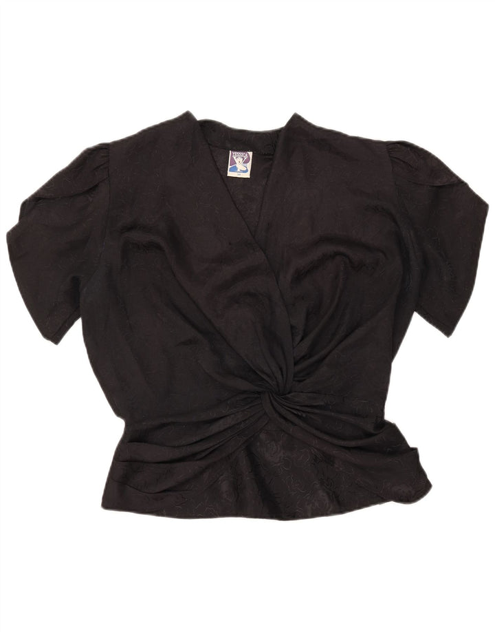 Yessica Damen-Blusenoberteil, EU 38, Mittelschwarz, Blumenmuster, Polyester