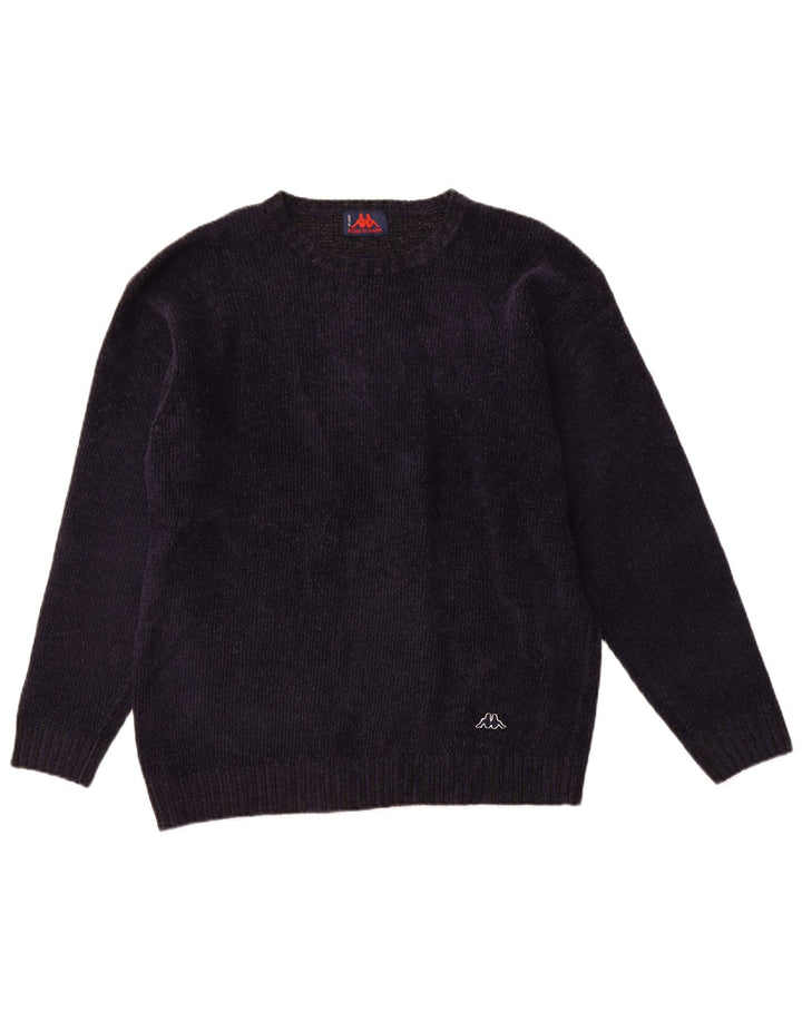 KAPPA Herren-Pullover mit Rundhalsausschnitt, groß, Marineblau, Acryl