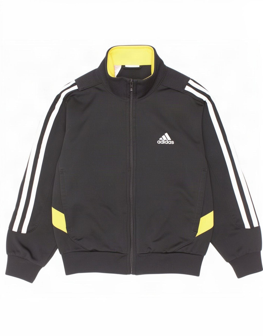 Adidas Jungen-Trainingsanzug-Top-Jacke, 5–6 Jahre, schwarzes Colourblock-Polyester