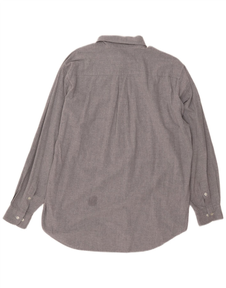 Benetton Herren-Hemd, groß, aus grauer Baumwolle