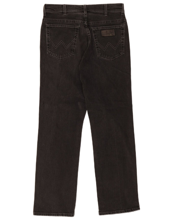 Wrangler Herren Texas Stretch Straight Jeans W32 L30 Schwarze Baumwolle