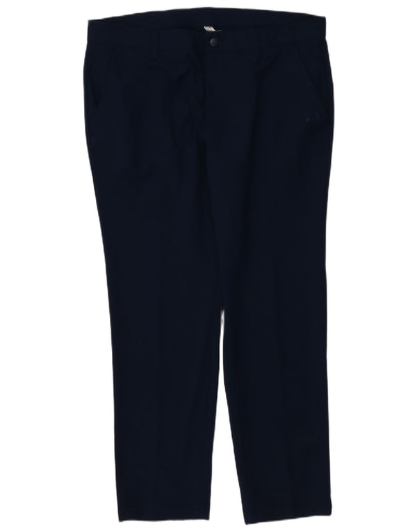 ADIDAS Herren gerade Chinohose W36 L30 Marineblau Polyester