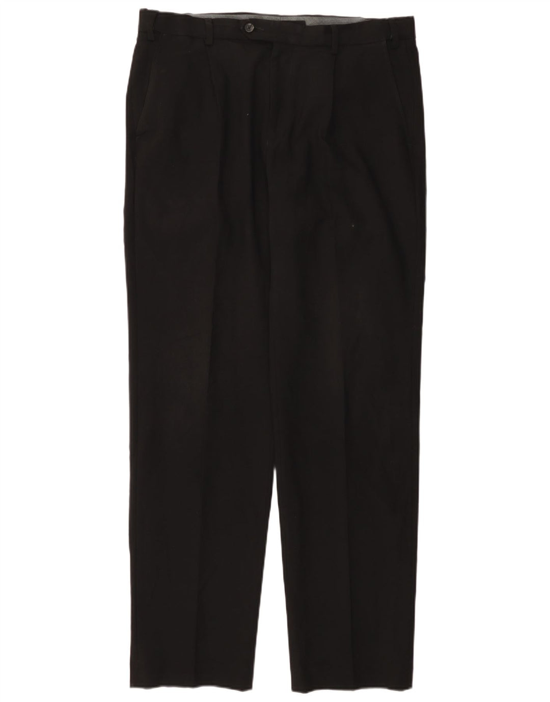 MARKS & SPENCER Herren-Anzughose mit normaler Passform, W36, L33, schwarzes Polyester