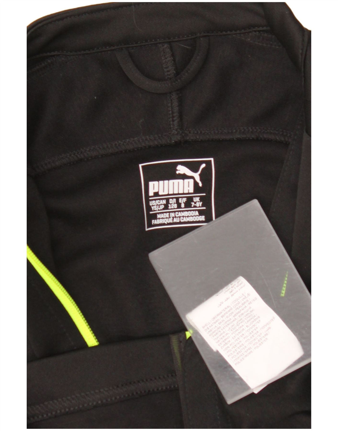 PUMA Jungen-Trainingsanzug, Top-Jacke, 7–8 Jahre, schwarzes Polyester