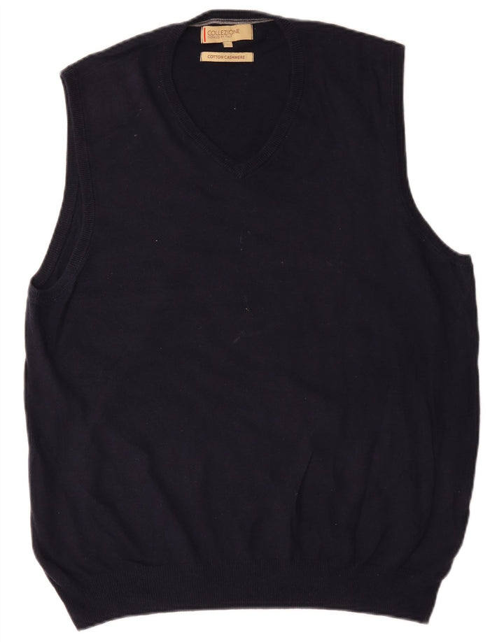 Marks & Spencer Herren-Weste, Tanktop, groß, marineblau, Baumwolle