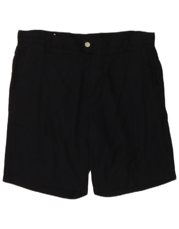 Zara Herren Chinoshorts EU 46 XL W36 Marineblaues Leinen