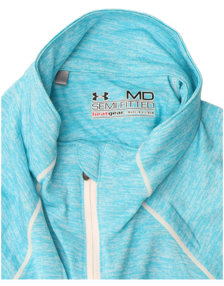 UNDER ARMOUR Damen Heat Gear Pullover-Trainingsanzugoberteil, UK 12, Mittelblau