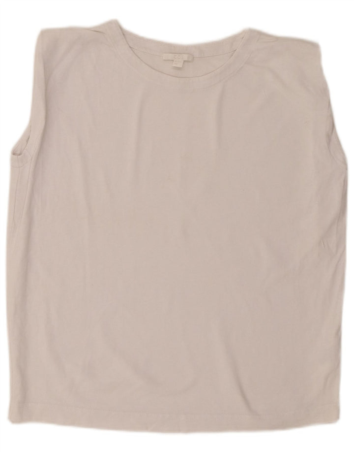 Cos Damen Übergroßes Weste-Top, UK 6, XS, weiße Baumwolle
