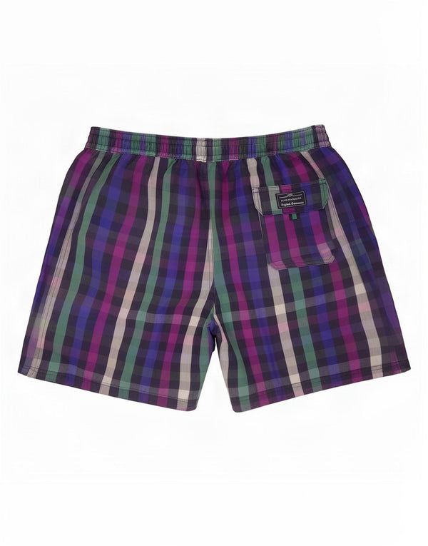 Marks & Spencer Mens Swimming Shorts Large Multicoloured Gingham Cotton