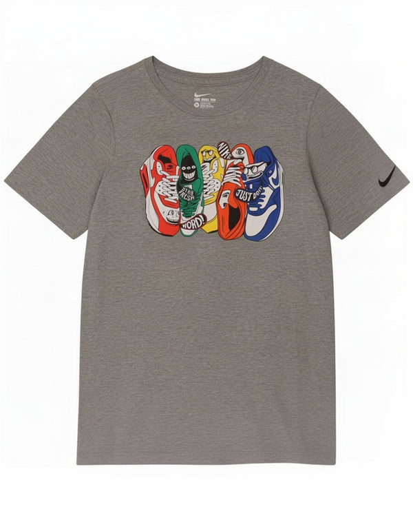 Nike Jungen Athletic Cut Graphic T-Shirt Top 13–14 Jahre XL Grau