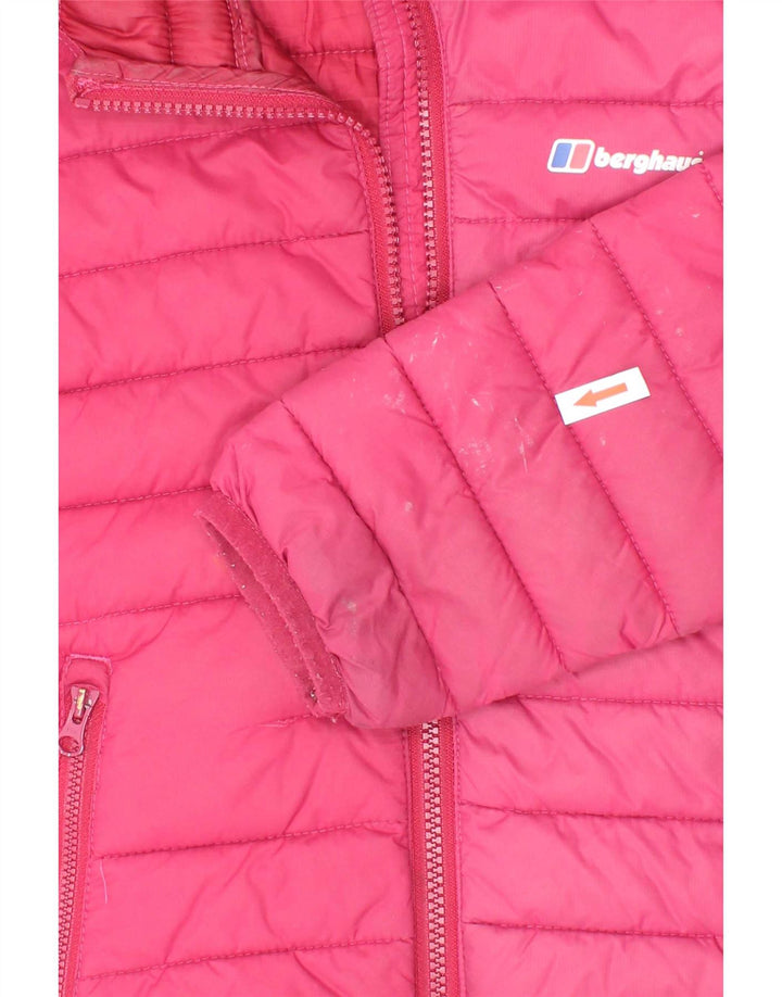 Berghaus Wattierte Jacke mit Kapuze für Mädchen, 5–6 Jahre, rosa, Polyester