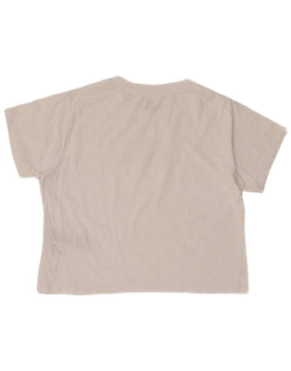 Levi's Damen-T-Shirt in Übergröße mit Grafik, UK 10, Größe S, weiße Baumwolle
