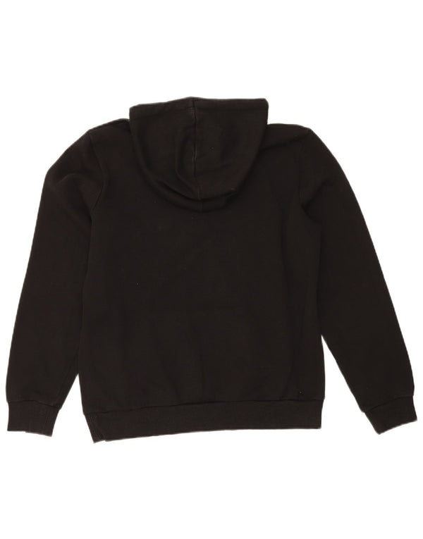 Puma Womens Graphic Hoodie Pullover UK 12 Mittelschwarze Baumwolle