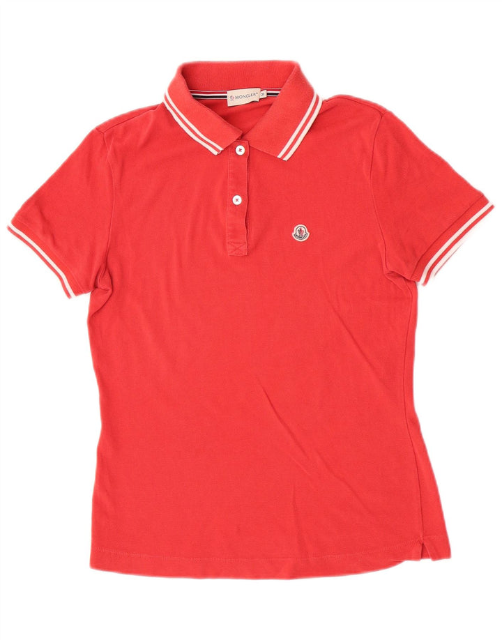 Moncler Damen Poloshirt Mittelrot