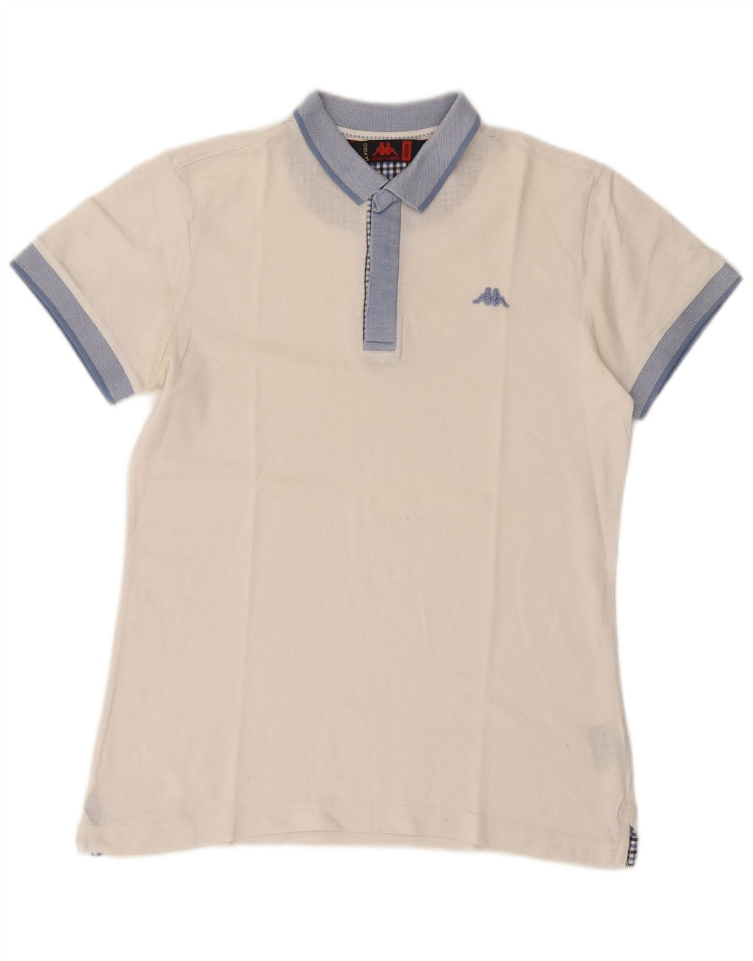 Kappa Herren-Poloshirt aus mittelweißer Colourblock-Baumwolle