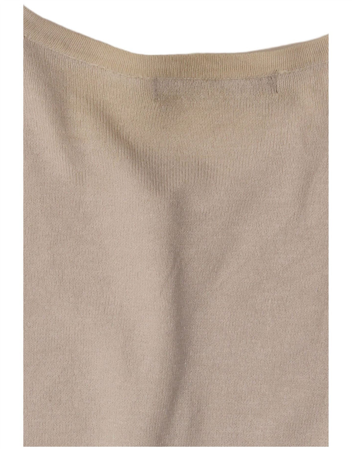 Marks & Spencer Damen Crop Cardigan Pullover UK 10 Small Off White Viscose