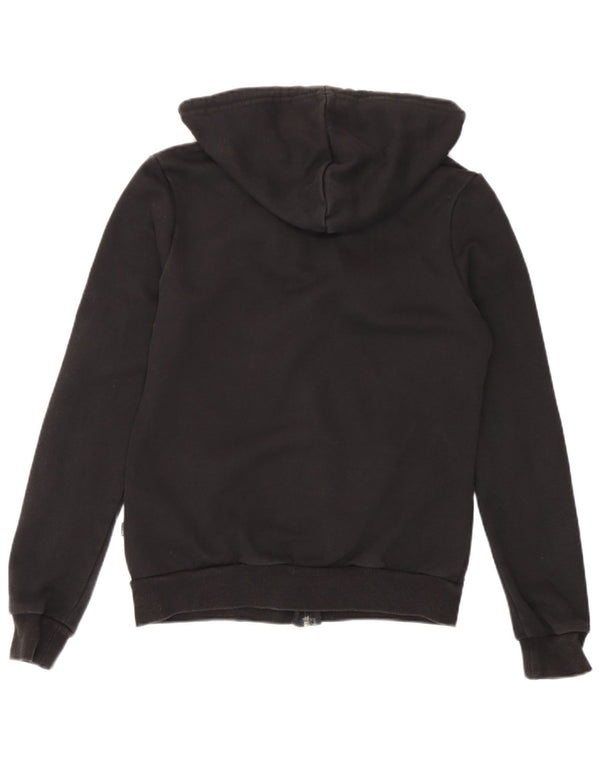 Puma Damen Zip Hoodie Pullover UK 10 Small Schwarz Baumwolle