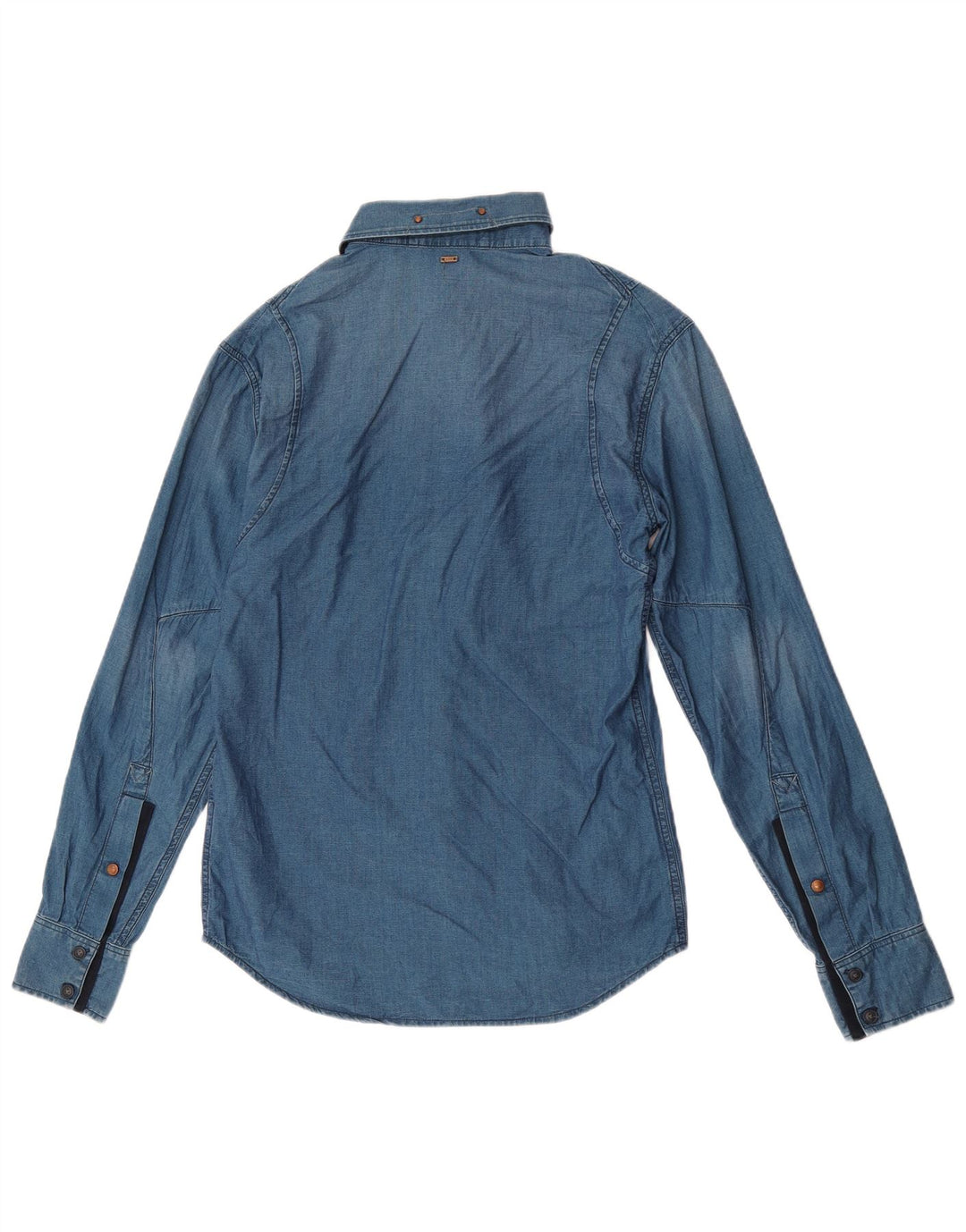 G-Star Herren-Hemd, klein, aus blauer Baumwolle