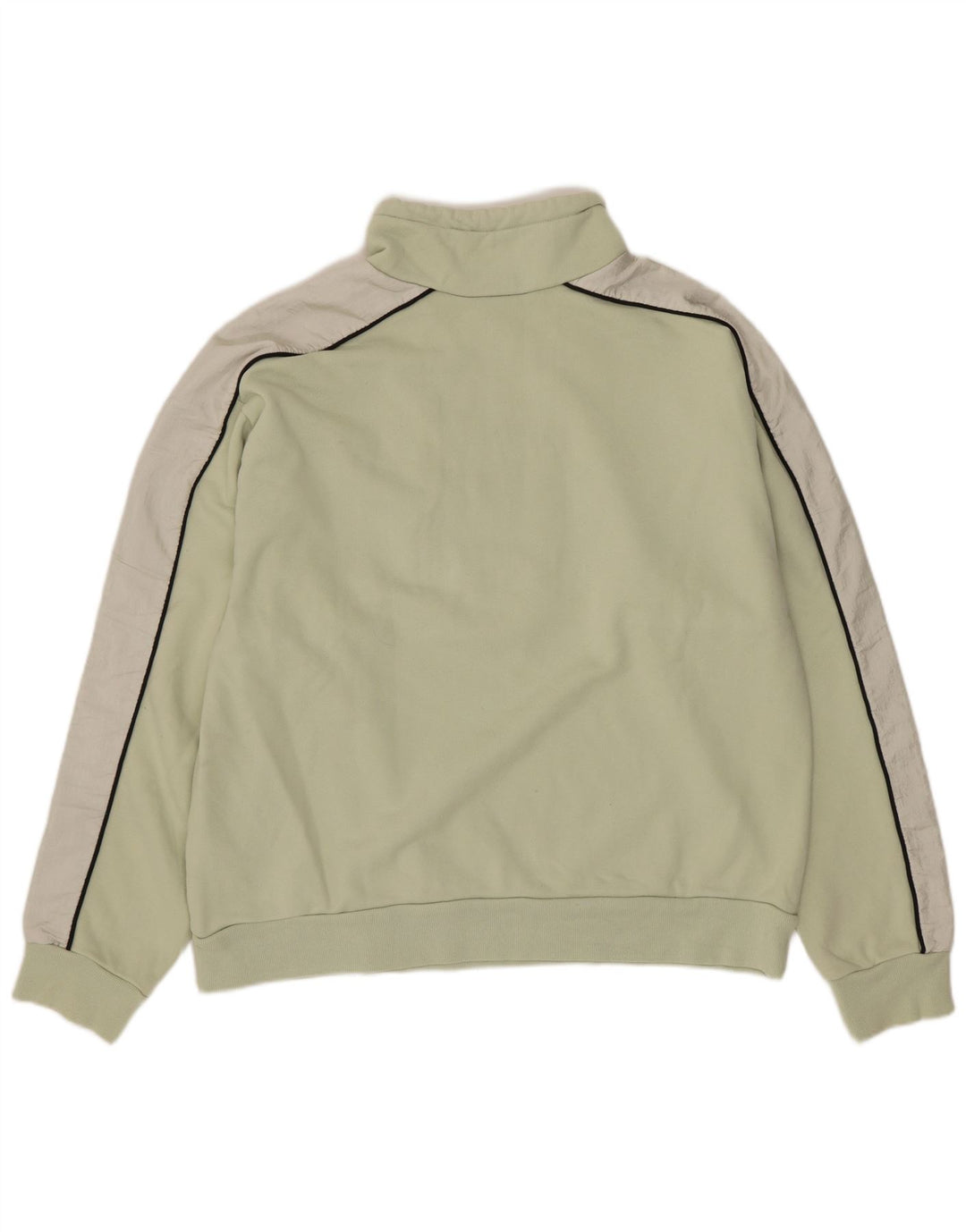 Levi's Damen-Sweatshirt mit Reißverschluss am Hals, UK 14, Mittelgrün, Farbblock