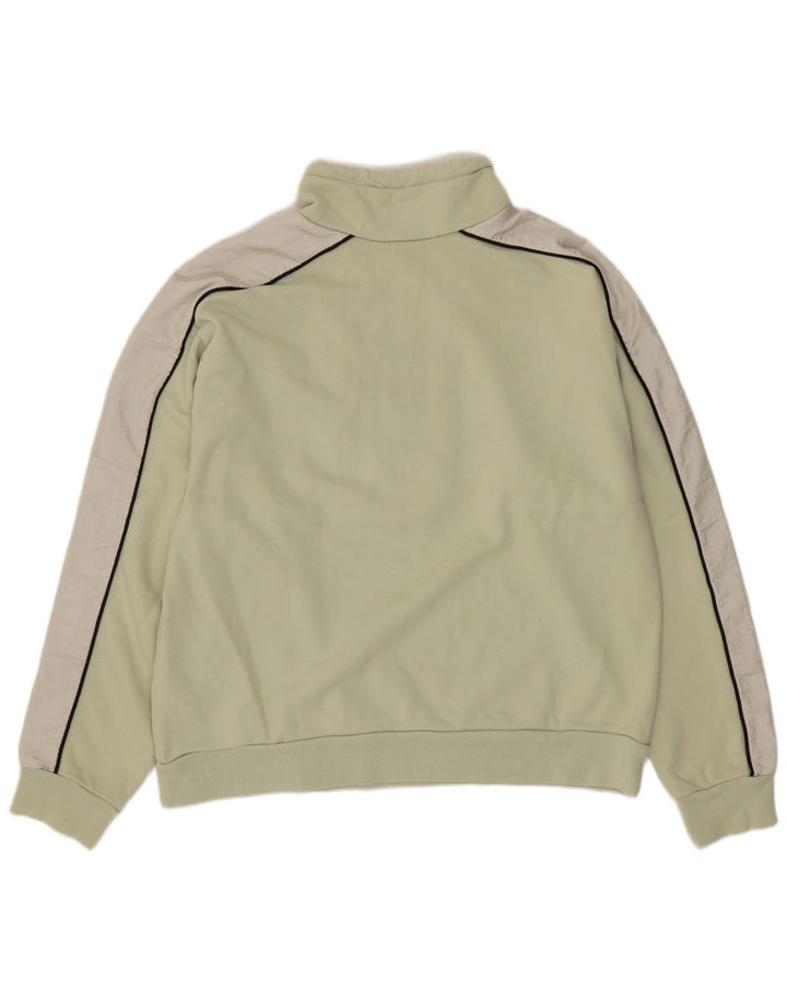 Levi's Damen-Sweatshirt mit Reißverschluss am Hals, UK 14, Mittelgrün, Farbblock