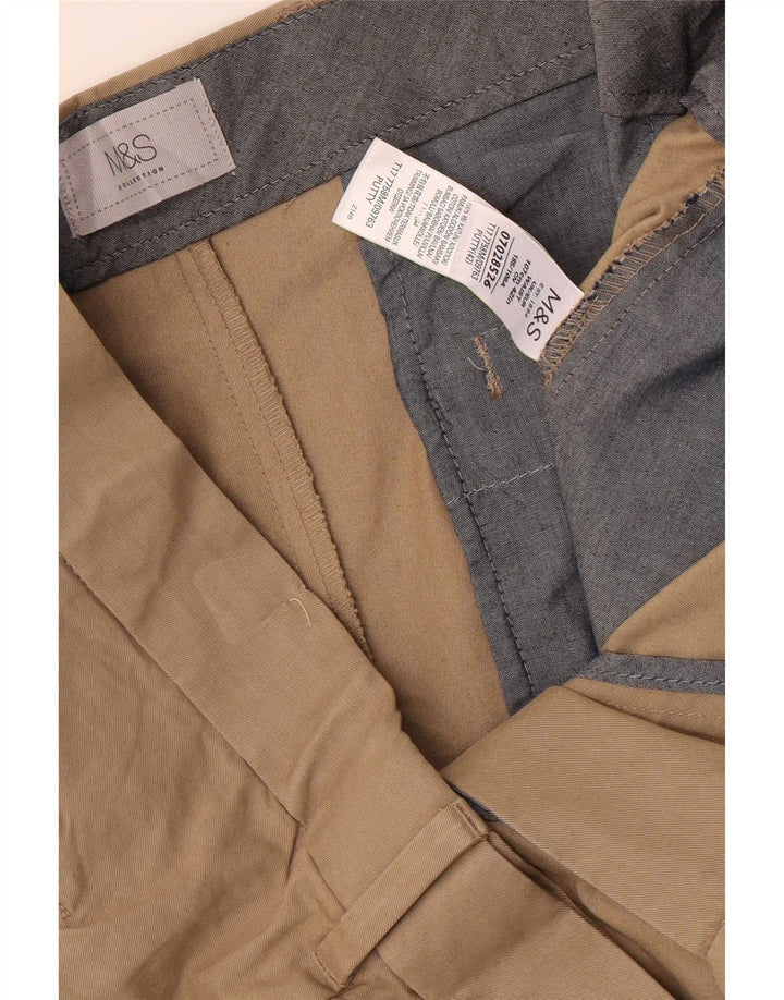 Marks & Spencer Herren Chinoshorts W42 2XL Beige Baumwolle