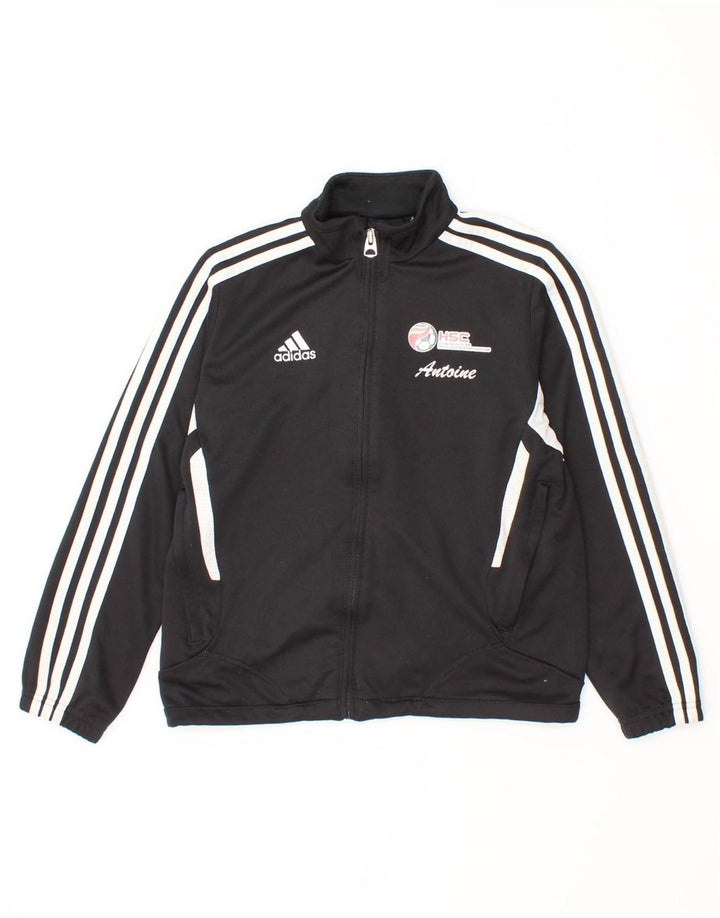 ADIDAS Boys Climacool Graphic Tracksuit Top Jacket 9-10 Years Black Vintage Adidas and Second-Hand Adidas from Messina Hembry 