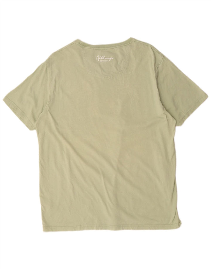 Fat Face Herren-T-Shirt mit Grafik, Größe L, Grün, Baumwolle