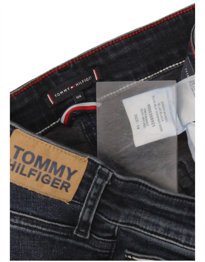 TOMMY HILFIGER Jungen Skinny Jeans 13-14 Jahre W28 L29 Marineblau Baumwolle