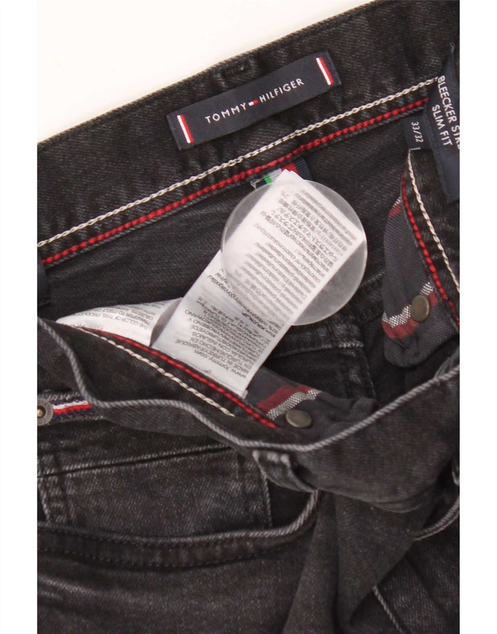 Tommy Hilfiger Herren Bleecker Slim Jeans W33 L32 Schwarz Baumwolle