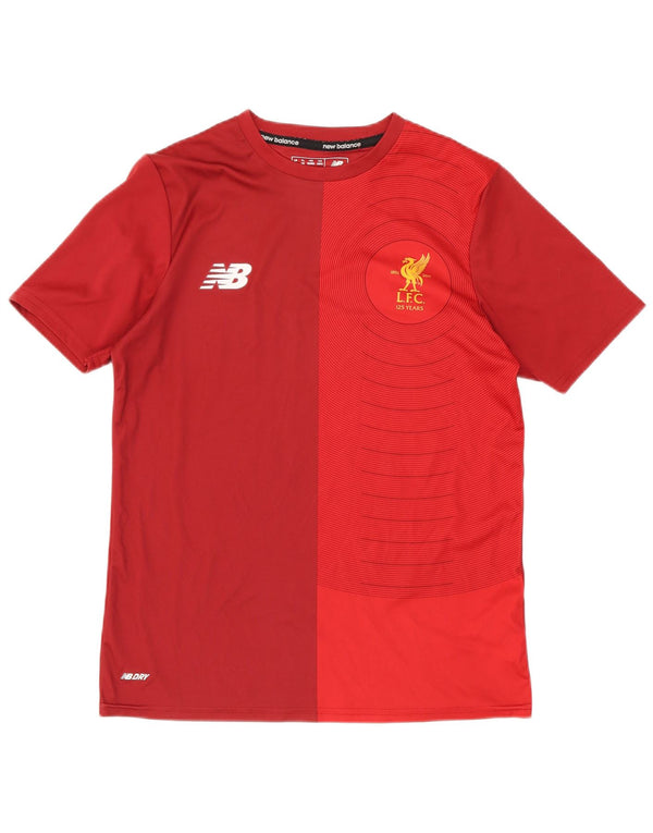New Balance Liverpool Grafik-T-Shirt für Jungen, 10–11 Jahre, rotes Farbblockdesign