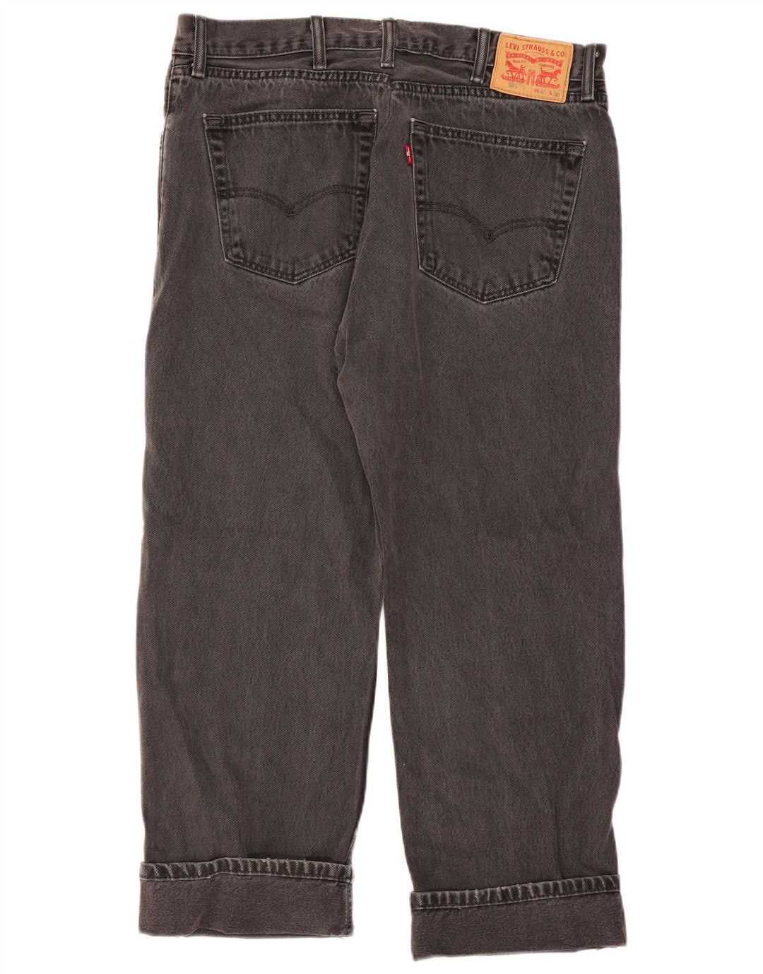 Levi's Damen 505 Straight Jeans W40 L26 Graue Baumwolle