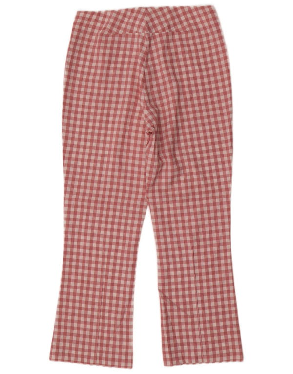 Gerade geschnittene Damenhose von Zara, mittelgroß, W28, L25, rosa kariert