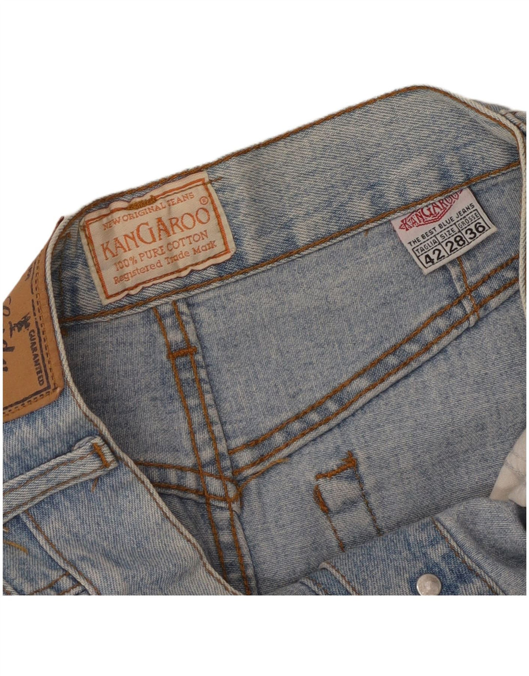 Kangaroo Damen Jeansrock W28 mittelblaue Baumwolle