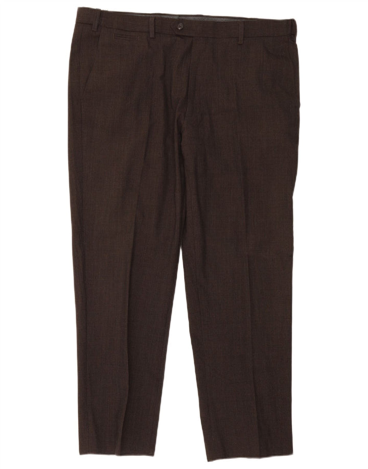 Marks & Spencer Herren-Anzughose mit maßgeschneiderter Passform, schmal, W38, L29, Braun